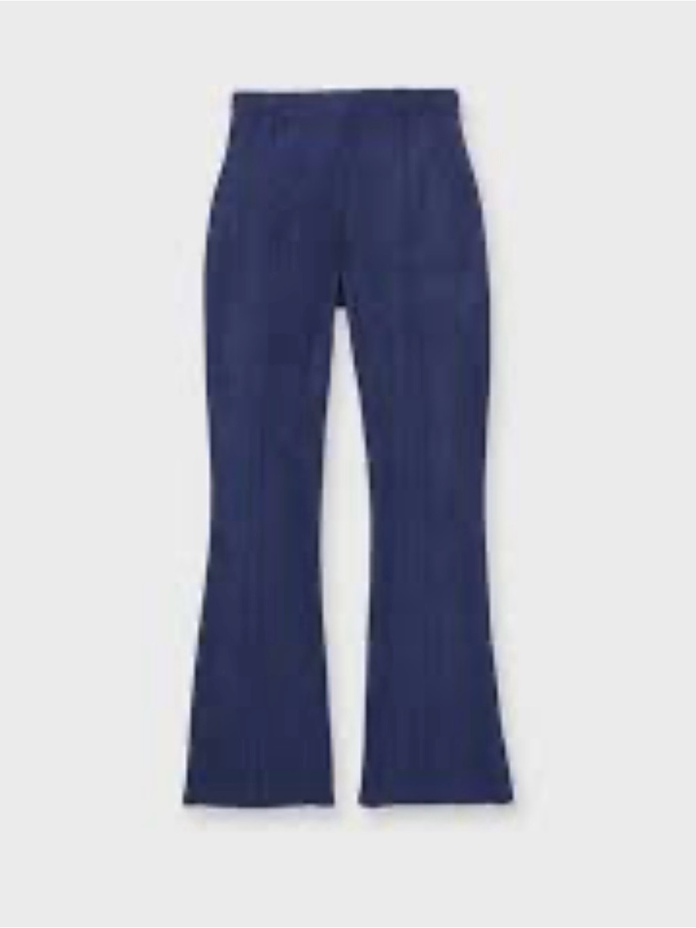 Ann Mashburn Fayre Vegan
Suede Flare Cropped Navy pants Sz L